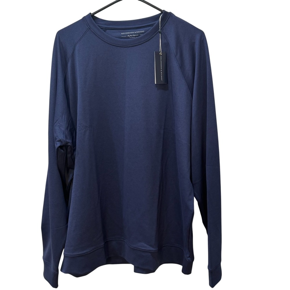 Holderness & Bourne Mens Sweatshirt The Betts Pullover Navy Oversized 3XL NWT